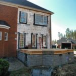 Brick house addition under construction